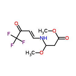 methyl 3-methoxy-3-[[(E)-4,4,4-trifluoro-3-oxobut-1-enyl]amino]propanoate Structure