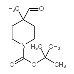 1-Boc-4-甲酰基-4-甲基哌啶结构式