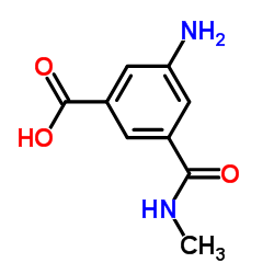 3-氨基-5-羧基-N-甲基苯甲酰胺结构式
