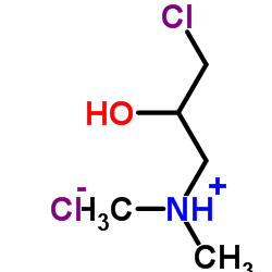 3-Chloro-2-hydroxy-N,N-dimethyl-1-propanaminium chloride Structure