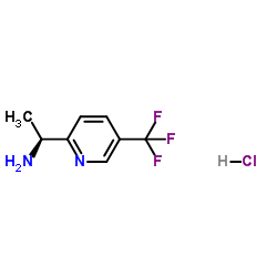 (S)-1-(5-(三氟甲基)吡啶-2-基)乙胺二盐酸盐结构式