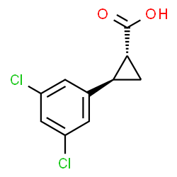 反式-2-(3,5-二氯苯基)环丙烷-1-羧酸结构式