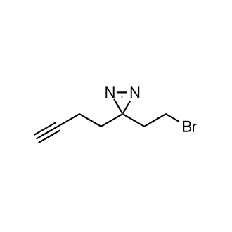 3-(2-溴乙基)-3-(丁-3-炔-1-基)-3H-双吖丙啶结构式