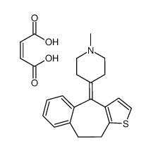 4-(9,10-dihydro-4H-benzo[4,5]cyclohepta[1,2-b]thien-4-ylidene)-1-methylpiperidinium hydrogen maleate Structure