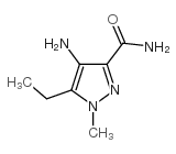4-氨基-5-乙基-1-甲基-1H-吡唑-3-羧酸酰胺结构式