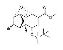 methyl (1R,2aS,2a1S,5R,5aS,6R,7aS,8R)-8-bromo-5-((tert-butyldimethylsilyl)oxy)-1,2a,2a1,5,5a,6,7,7a-octahydro-1,6-methanoindeno[7,1-bc]furan-3-carboxylate结构式