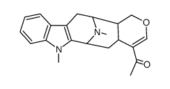1α,3α-[Methylene(5-acetyl-3,4-dihydro-2H-pyran-4β,3β-diyl)]-2,9-dimethyl-1,2,3,4-tetrahydro-β-carboline结构式