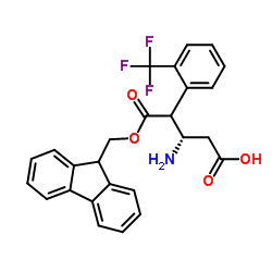 Fmoc-(S)-3-氨基-4-(2-三氟甲基苯基)-丁酸结构式