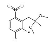 1,2-difluoro-3-(2,2-dimethoxypropyl)-4-nitrobenzene结构式