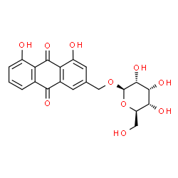 Aloeemodin-ω-O-β-D-glucopyranoside Structure