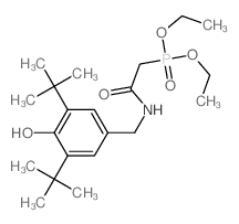 Phosphonic acid,[[(3,5-di-tert-butyl-4-hydroxybenzyl)carbamoyl]methyl]-, diethyl ester (8CI)结构式