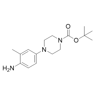4-(4-氨基-3-甲基苯基)哌嗪-1-羧酸叔丁酯结构式