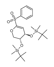 1,5-Anhydro-3,4-bis-O-(tert-butyldimethylsilyl)-2-deoxy-1-phenylsulfonyl-D-threo-pent-1-enitol结构式
