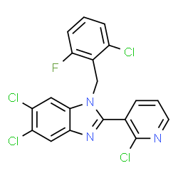 5,6-DICHLORO-1-(2-CHLORO-6-FLUOROBENZYL)-2-(2-CHLORO-3-PYRIDINYL)-1H-1,3-BENZIMIDAZOLE Structure