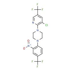 1-[3-Chloro-5-(trifluoromethyl)-2-pyridinyl]-4-[2-nitro-4-(trifluoromethyl)phenyl]piperazine Structure