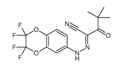 3,3-dimethyl-2-oxo-N-[(2,2,3,3-tetrafluoro-1,4-benzodioxin-6-yl)amino]butanimidoyl cyanide Structure