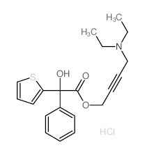 4-Diethylamino-2-butynyl phenyl(2-thienyl)glycolate hydrochloride结构式