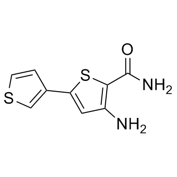 4-氨基-[2,3']联噻吩-5-甲酰胺结构式
