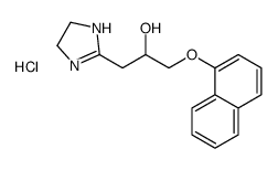 1-(4,5-dihydro-1H-imidazol-2-yl)-3-naphthalen-1-yloxypropan-2-ol,hydrochloride Structure