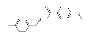 1-(4-methoxyphenyl)-2-(4-methylbenzylsulfanyl)ethanone结构式