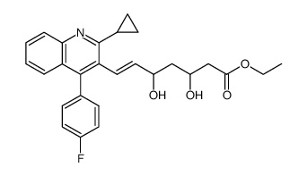 ethyl (E)-7-[2-cyclopropyl-4-(4-fluorophenyl)-quinolin-3-yl]-3,5-dihydroxyhept-6-enoate结构式