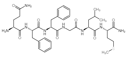 GLN-PHE-PHE-GLY-LEU-MET-NH2结构式