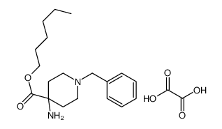 hexyl 4-amino-1-benzylpiperidine-4-carboxylate,oxalic acid Structure