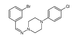 1-(3-bromophenyl)-N-[4-(4-chlorophenyl)piperazin-1-yl]methanimine Structure