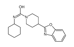 1-Piperidinecarboxamide,4-(2-benzoxazolyl)-N-cyclohexyl-(9CI) Structure