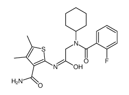3-Thiophenecarboxamide,2-[[[cyclohexyl(2-fluorobenzoyl)amino]acetyl]amino]-4,5-dimethyl-(9CI) picture