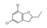 5,7-dichloro-2-iodomethyl-2,3-dihydrobenzofuran结构式