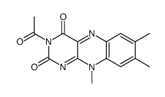 3-acetyl-7,8,10-trimethylbenzo[g]pteridine-2,4-dione Structure