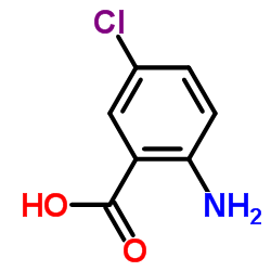 2-氨基-5-氯苯甲酸结构式
