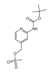 {2-[(tert-butoxycarbonyl)amino]pyridin-4-yl}methyl methanesulfonate Structure