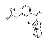 2-[3-(carboxymethyl)benzoyl]thieno[2,3-b]thiophene-5-carboxylic acid结构式