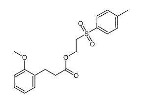 3-(2-methoxyphenyl)propionic acid 2-(toluene-4-sulfonyl)ethyl ester Structure