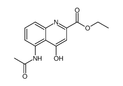 5-acetylamino-4-hydroxy-quinoline-2-carboxylic acid ethyl ester结构式