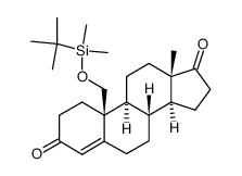 19-[[(1,1-dimethylethyl)dimethylsilyl]oxy]-androst-4-ene-3,17-dione结构式