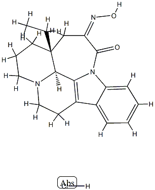 (3α,16α)-D-homoeburnamenine-14,15-dione 15-oxime monohydrochloride结构式