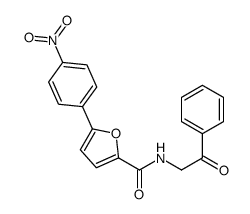 5-(4-nitrophenyl)-N-phenacylfuran-2-carboxamide结构式