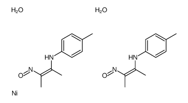 4-methyl-N-(3-nitrosobut-2-en-2-yl)aniline,nickel,dihydrate Structure