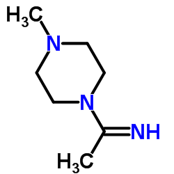 Piperazine, 1-(1-iminoethyl)-4-methyl- (9CI) Structure