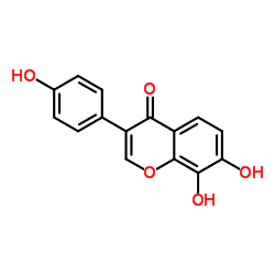 7,8-二羟基-3-(4-羟基苯基)苯并吡喃-4-酮结构式