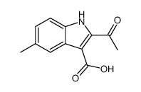 5-methyl-2-acetylindolyl-3-carboxylic acid Structure