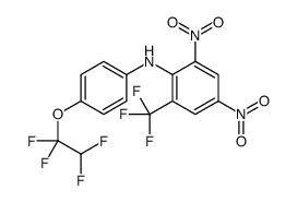 2,4-Dinitro-N-(4-(1,1,2,2-tetrafluoroethoxy)phenyl)-6-(trifluoromethyl )benzenamine结构式