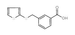 3-[(2-噻吩硫代)甲基]苯甲酸结构式