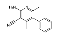 2-amino-4,6-dimethyl-5-phenylpyridine-3-carbonitrile结构式