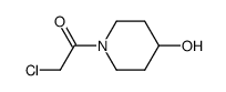 2-氯-1-(4-羟基哌啶-1-基)乙酮结构式