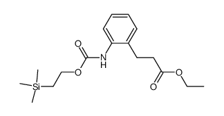 ethyl 3-(2-(((2-(trimethylsilyl)ethoxy)carbonyl)amino)phenyl)propanoate Structure