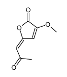 (E)-3-methoxy-5-(2-oxopropylidene)furan-2(5H)-one结构式